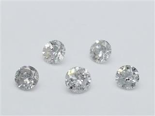 0.15CTW G-I SI2 Five Loose Round Brilliant Cut Diamond Melee